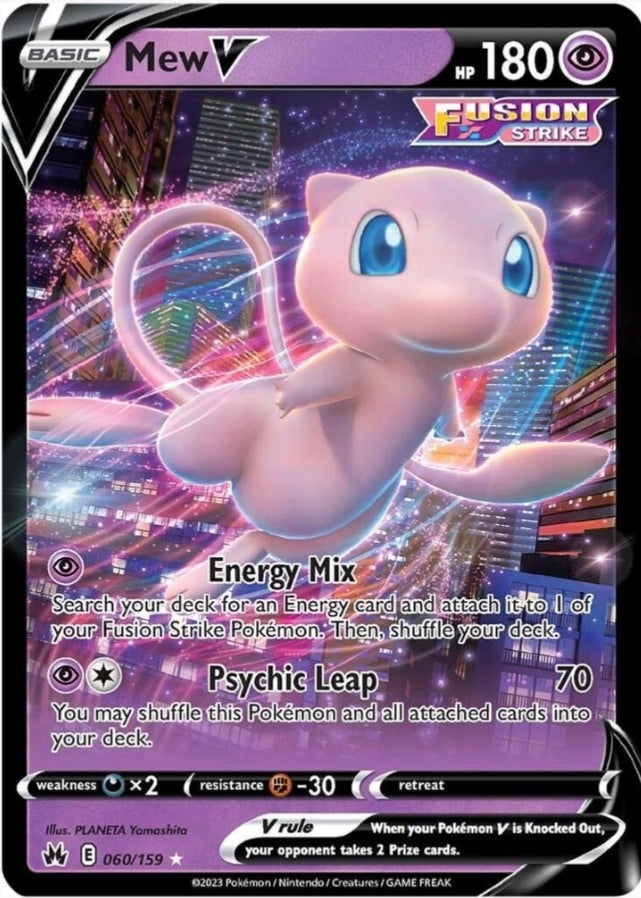 Mew V Ultra Rare Holofoil 060/159 : Crown Zenith