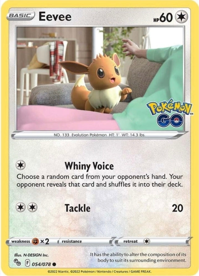 Eevee #54 - Pokémon GO common non holo