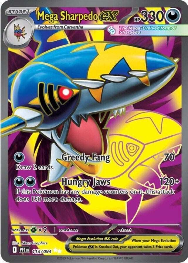 Mega Sharpedo ex - 113/094 : Phantasmal Flames