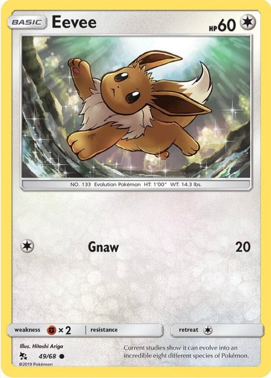 Eevee - 49/68 Hidden Fates Common Pokemon Card
