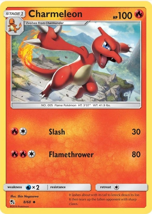 Charmeleon - 8/68 Hidden Fates Uncommon Pokemon Card
