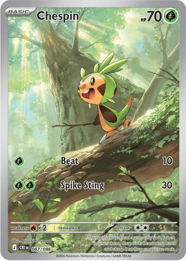 Chespin 87/86 Illustration Rare : Chaos Rising