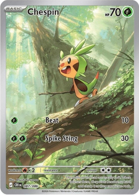 Chespin 87/86 Illustration Rare : Chaos Rising