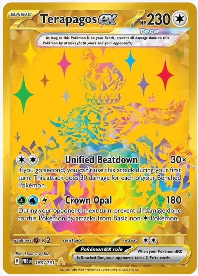 Terapagos ex 180/131 Hyper Rare :  Prismatic Evolutions