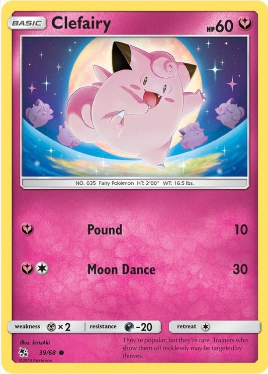 Clefairy - 39/68 Hidden Fates Common Pokemon Card