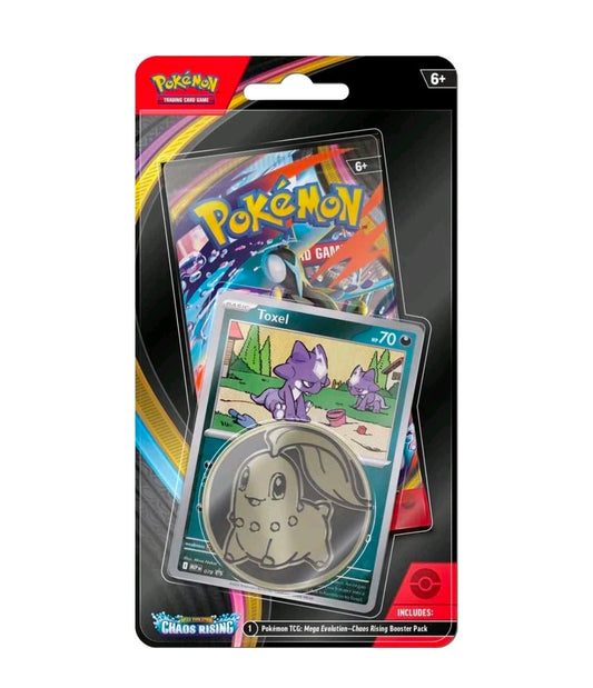 Chaos Rising Checklane Blister - Toxel Promo + Chikorita Coin
