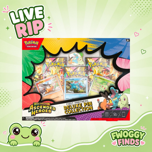 Pokemon Ascended Heroes First Partners Deluxe Pin Collection **Rip Only**