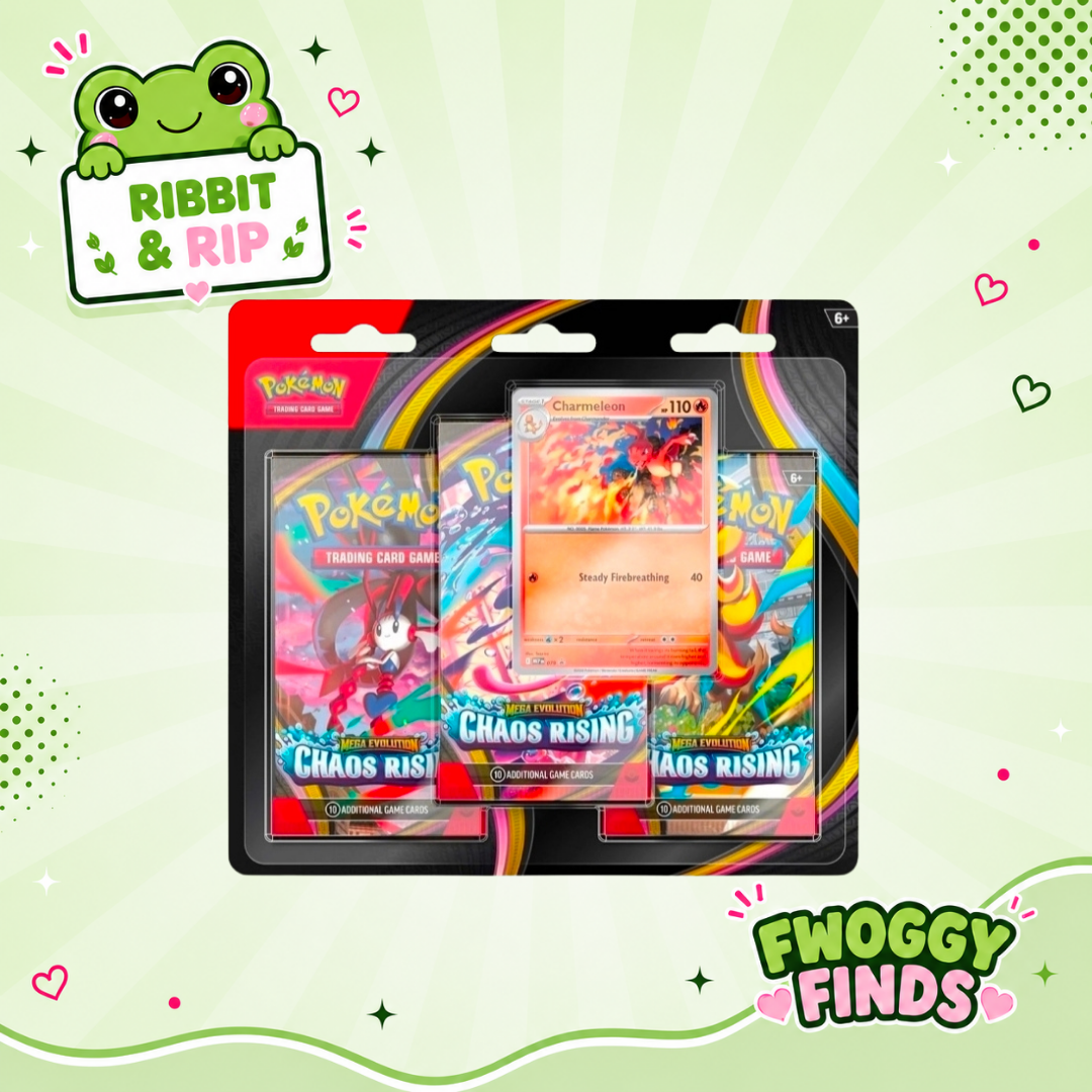 ✨ Pokémon TCG: Mega Evolution : Chaos Rising 3-Pack Blister - Charmeleon Promo ✨