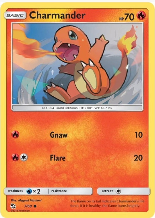 Charmander - 7/68 Hidden Fates Common Pokemon Card
